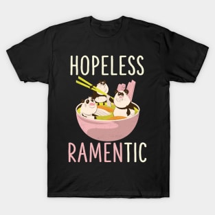 Hopeless Ramentic Kawaii Japanese Ramen Noodles Anime Panda T-Shirt